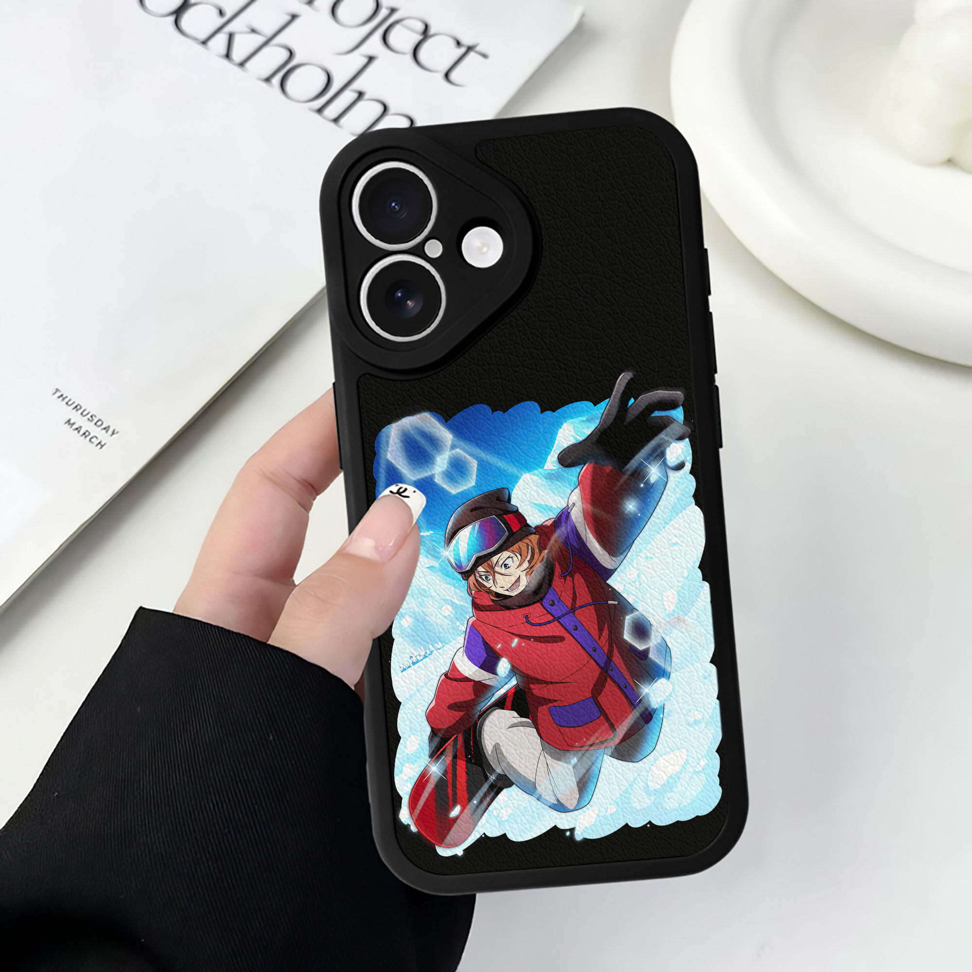 （画像用） 文豪ストレイドッグス Bungo Stray Dogs 【iPhone 16シリーズ対応】シリコンスマホケース（レザー調） 材質：シリコン